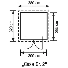 Weka Gartenhaus 122 2,41 x 2,35 m schwedenrot