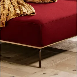 W.Schillig Ecksofa "run, Designsofa mit tollem Sitzkomfort, L-Form", rot (light brick w82), B:299cm H:88cm T:178cm, Longlife Xtra-Leder Z73: Naturwalkleder der Luxusklasse aus den erlesensten Rohhäuten.