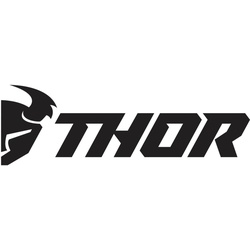 Thor Die-Cut 3" Stickers, zwart-wit, Eén maat