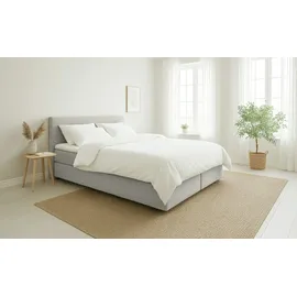 Möbel Kraft Boxspringbett 160 x 200 cm Hellgrau