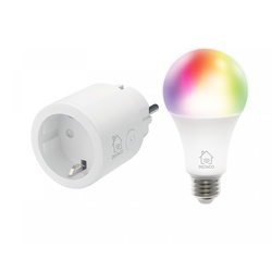 Deltaco Smart Home Smart Plug WiFi + RGB LED Light E27 WiFi 9W