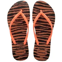 Havaianas Damen Slim Animals Flip Flops, Rostorange, 33/34 EU