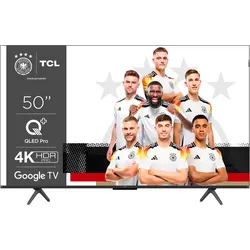 TCL QLED-Fernseher, F (A-G), grau (titanium), 50, Fernseher