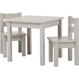 Hoppekids Kindersitzgruppe »MADS Kindersitzgruppe«, (Set, 3 tlg., 1 Tisch, 2 Stühle), grau