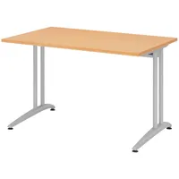 Bümö Schreibtisch Buche, Nachbildung,Buche, Rechteckig, 120x72x80 cm, FSC Mix,