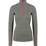 KARI TRAA Damen Rose Half Zip Longsleeve (Größe M, gruen)