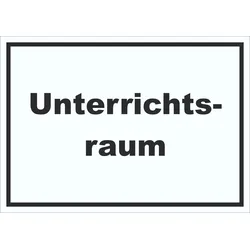 Unterrichtsraum Schild mit Text Schule Schulung waagerecht A1 (594x841mm)