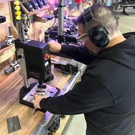 STAHLWERK Tischbohrmaschine 800 W 2.500 U/min Standbohrmaschine mit Laser