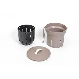 Plastia Wurm-Komposter im Hochbeet Taupe Braun