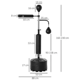 Homcom Boxset schwarz, Polypropylen B/H/L: ca. 50x88x160 cm