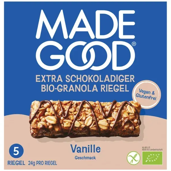 MadeGood Müsliriegel Schoko Vanille bio (5St)
