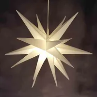 FHS International LED Weihnachtsstern Kunststoff Ø 25 cm warmweiß