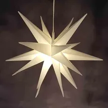 FHS International LED Weihnachtsstern Kunststoff Ø 25 cm warmweiß