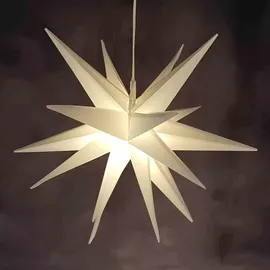 FHS International LED Weihnachtsstern Kunststoff Ø 25 cm warmweiß