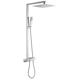 Bernstein Design Duschsäule Bernstein NT6705C mit Thermostat inkl. Duschschlauch und Handbrause Duschkopf 25x25cm