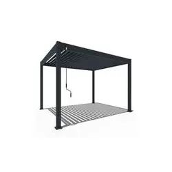 Weide Classic | Aluminium Pavillon | 3 x 3,6 M | Lamellendach anthrazit | Pergola freistehend