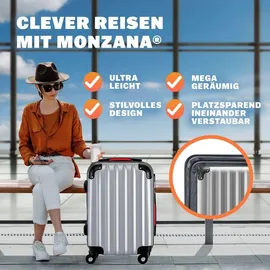 monzana Baseline 4-Rollen Cabin 50 cm / 34 l silber