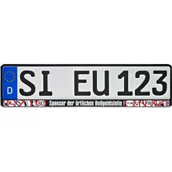 Erich Utsch Kennzeichenhalter [Bußgeldstelle] schwarz  0195665