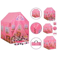 vidaXL Kinder-Spielzelt mit 250 Bällen Rosa 69x94x104 cm