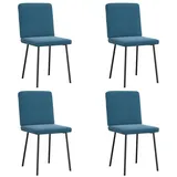 vidaXL Esszimmerstühle 4 Stk. Blau Samt