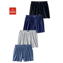 LE JOGGER Weiter Boxer in schwarz, marine, grau-meliert, blau-meliert, | Gr. 8