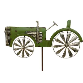 DanDiBo Ambiente Gartenstecker Traktor XL 135 cm Grün