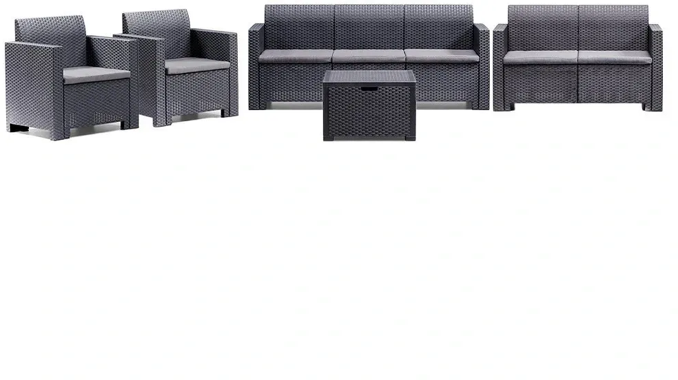 Nero Large 7-Sitzer Gartenmöbelset