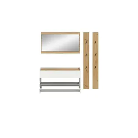 Möbel Boss Drive Garderobenkombination 192x32x172 cm weiß
