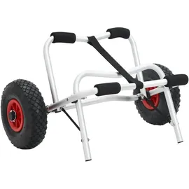 vidaXL Kajak-Trolley Klappbar 45 kg Aluminium Schwarz