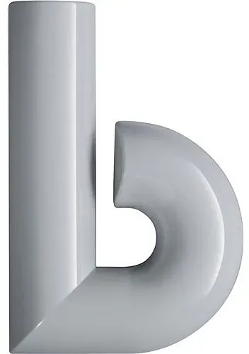 Hausnummer Buchstabe b Spezial-Polyamid reinweiß 99 33mm Hewi (Ausführung: reinweiß 99 33mm Hewi)