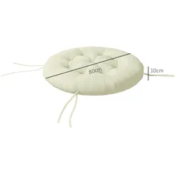 Outsunny - Gartenstuhlauflage - 80Lx80Wx10Hcm - Beige