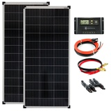 solartronics 200Watt 12Volt Solar Set Solaranlage Inselanlage Garten Camping Solarmodul