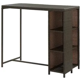 vidaXL Bartisch mit Regal 120 x 60 x 110 cm Braun