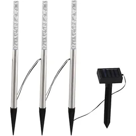 Harms Import Solarleuchte Edelstahl/Kunststoff 37,0 cm 6er Set bunt IP44
