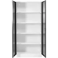 Proregal Stahlschrank, Schwarz, Metall, Rechteckig, 92x195x50 cm, Arbeitszimmer, Aktenschränke