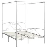 vidaXL Himmelbett-Gestell Weiß Metall 140 x 200 cm618198