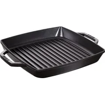 Staub Grillpfanne mit 2 Griffen 28 x 28 cm schwarz