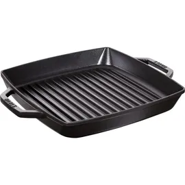 Staub Grillpfanne mit 2 Griffen 28 x 28 cm schwarz