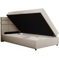 Panda möbel Boxspringbett 120x200 mit Bettkast und Topper -