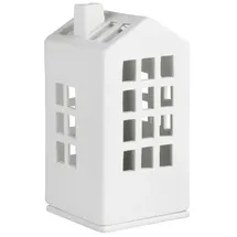 räder Teelichthalter Mini Lichthaus Rathaus Porzellan Weiß
