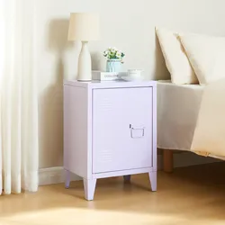 Nachtschrank Inari Türgriff rechts Stahl Lila