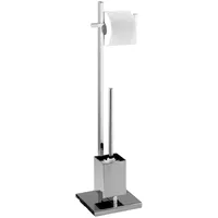 Wenko WC-Garnitur Quadro Silber 1 St.