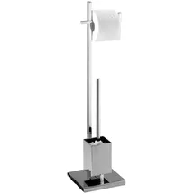 Wenko WC-Garnitur Quadro Silber 1 St.