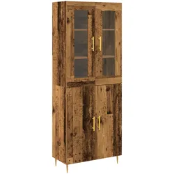 vidaXL Highboard Altes Holz 69,5x34x180 cm Ingenieurholz
