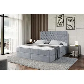 altdecor BOXBETT mit Matratze und Lattenrost, - SERENE - 160x200 - H4 - Hellgrau