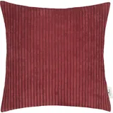 Tom Tailor Dekokissen TOM TAILOR HOME "Big Corduroy", rot (rot, dunkelrot, bordeaux, unifarben), B:45cm L:45cm, Polyester, Dekokissen_Sitzkissen_Kissenhüllen, mit effektvollem Reißverschluss, Kissenhülle ohne Füllung, 1 Stück