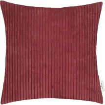 Tom Tailor Dekokissen TOM TAILOR HOME "Big Corduroy", rot (rot, dunkelrot, bordeaux, unifarben), B:45cm L:45cm, Polyester, Dekokissen_Sitzkissen_Kissenhüllen, mit effektvollem Reißverschluss, Kissenhülle ohne Füllung, 1 Stück