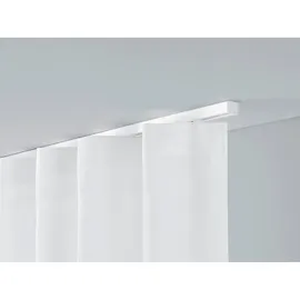 deco-raum Gardinenschiene nach Maß 1-Lauf Square Weiß 400cm