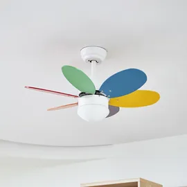 LINDBY Litur 77 cm Deckenventilator Weiß