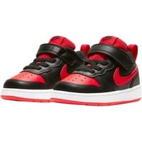 Nike Baby-Jungen Court Borough Low 2 (TDV) Sneaker, Black/University Red-White, 21 EU - 21 EU